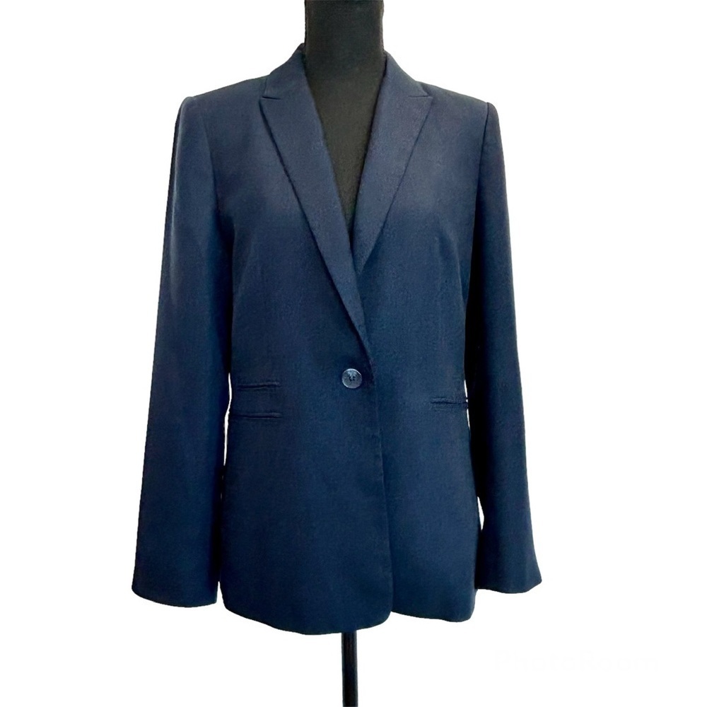 MELANIE Lyne blue blazer Sz 8 career business professional